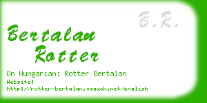 bertalan rotter business card